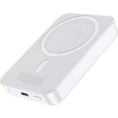 G-SP Powerbank Magnetisk med Tr dl s Laddning 10000 mAh Vit White