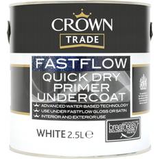 Paint Crown Fastflow Quick Dry Primer Undercoat Wood Paint White 2.5L