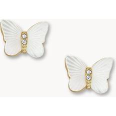 Fossil Women Earrings Fossil Radiant Wings White Mother Of Pearl Stud Butterfly Earrings JF04422710 JF04422710