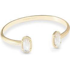 Women Bracelets Kendra Scott Elton Gold Cuff Bracelet in Ivory Mother-of-Pearl Mother Of Pearl One