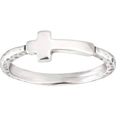 Silpada Silpada 'Simplex Cross' Textured Ring in Sterling Silver, White