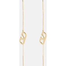 Valentino Boucles d'oreilles Valentino Garavani VLogo Dangle Earrings in Oro Metallic Gold. all