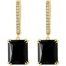 Effy Earrings Effy Women's 14K Yellow Gold, Diamond & Black Onyx Earrings