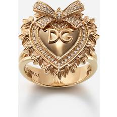 Dolce & Gabbana Devotion Ring In Yellow Gold With Diamonds Frau Ringe Gold