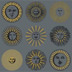 Tapeter Fornasetti Cole & Son Tapete Soli Midnight Soft Gold