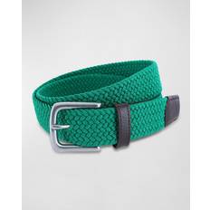 Rayon Accessories Trafalgar Men's Riverside Woven Rayon Leather Belt Emerald Green 40in