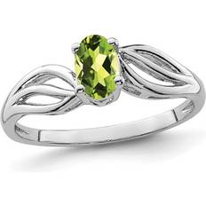 Natural Jewelry 1/2 Carat ctw Peridot Ring in Sterling Silver