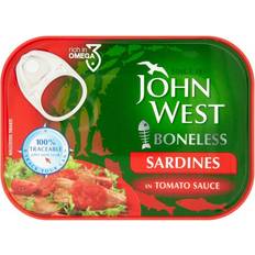 Sauces John West Boneless Sardines in Tomato Sauce, 95g