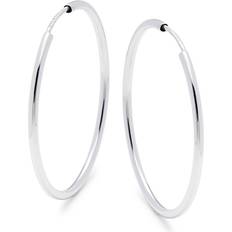 Oro Bianco Orecchini Bloomingdale's Fine Collection 14K White Gold Endless Hoop Earrings Exclusive