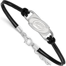 Gray - Women Bracelets LogoArt Women's Carolina Hurricanes Leather Bracelet