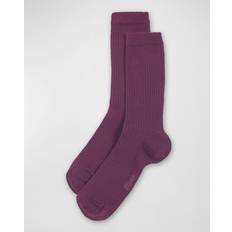 Cashmere Socks Ribbed Cashmere-Blend Crew Socks MAUVE