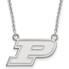 LogoArt Sterling Silver Purdue Initial P Pendant Necklace instock N13928