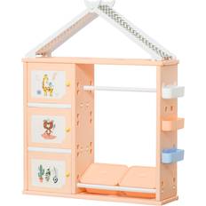 Wardrobes Qaba Qaba Kids Dress Up Storage, All-in-One Wardrobe Closet