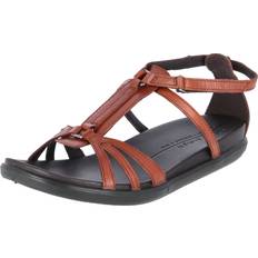 Ecco Braun Sandalen ecco Damen SIMPIL Flat Sandal, Cognac