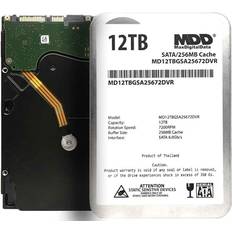 MaxDigitalData 12TB 7200 RPM 256MB Cache SATA 6.0Gb/s 3.5 Internal Hard Drive for Surveillance MD12TGSA25672DVR 3 Years Warranty