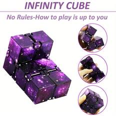 Shein Infinity Cube Fidget Toys, Galaxy Space Fidget Cube Toys, Fidget Blocks For Stress Relieving, Killing Time Fidget Cube