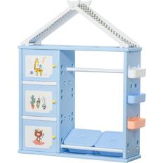 Wardrobes Qaba Qaba Kids Dress Up Storage, All-in-One Wardrobe Closet