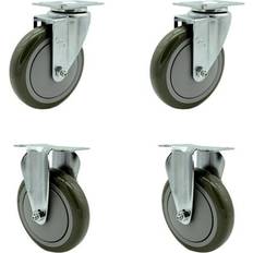 DIY Accessories Service Caster 5Inch x 1 1/4Inch Plate Wheel 5 in, Type Swivel, Package qty. 4, Model RUB-SCC-20S514-PPUB-2-R514-2