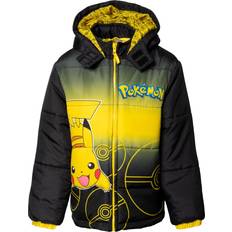 Pokemon Children's Clothing Pokemon Pikachu Little Boys Zip Up Fashion Winter Coat Puffer Jacket Yellow