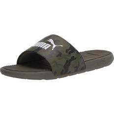 Puma Laced Slippers & Sandals Puma Men's Cool Cat Slide Sandal, Camo Dark Olive-White