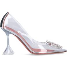 Damen - Transparent Pumps Amina Muaddi Verzierte Pumps Begum Nude