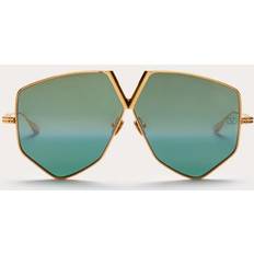 Valentino V HEXAGON OVERSIZED TITANIUM AVIATOR GREEN