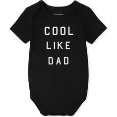 The Children's Place Black Bodysuits The Children's Place The Children's Place Baby Short Sleeve 100% Cotton Family Bodysuits, Cool Like Dad