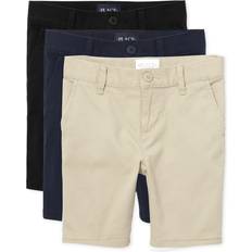 The Children's Place The Children's Place Girl's Chino Shorts, Black/Sandy/Tidal