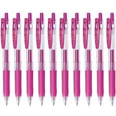 Zebra Sarasa Clip 0.7 Retractable Gel Ink Pen, Rubber Grip, 0.7mm, Magenta Ink, Value Set of 10