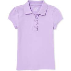 Girls - Purple Polo Shirts The Children's Place The Children's Place girls Uniform Ruffle Pique Polo Shirt, Purple Prose