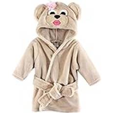 Long Sleeves Dressing Gowns Hudson Baby Unisex baby plysch djur ansikte badrock, fröken apa, en