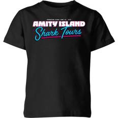 Jaws Amity Island Shark Tour Kids' T-Shirt Black 3-4 Years