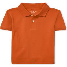 Orange Polo Shirts The Children's Place The Children's Place Boys' Uniform Pique Polo, Flame