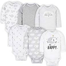 Gerber Gerber Baby Pack Long-Sleeve Onesies Bodysuit, Sheep Grey, Newborn