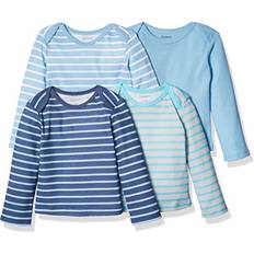 Babies Tank Tops Children's Clothing Hanes Baby Long-Sleeve Undershirt Flexy Soft Knit 4pk Blue Stripe 12-18 Months