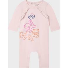 Kenzo Bodys Kenzo Kids Girls Pale Pink Organic Cotton Babygrow Pink month