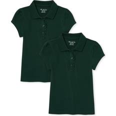 Girls - Green Polo Shirts The Children's Place Girl's Uniform Ruffle Pique Polo 2-pack - Spruceshad