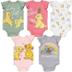 Disney 1-3M Children's Clothing Disney Disney Lion King Simba Nala Baby Girls Pack Bodysuit Multicolor 0-3 Months