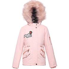 Fur Jackets Children's Clothing Rokka&Rolla Girls' Water-Resistant Sherpa Fleece Lined Winter Parka Jacket Anorak Puffer Coat