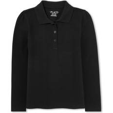 The Children's Place Girl's Uniform Pique Polo - Black