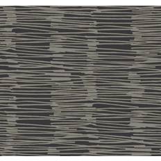 York Wallcoverings Black and Gold Water Reed Thatch Textured Non-Pasted Paper Wallpaper