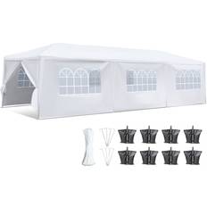 Party tents SereneLife SLTET30 Party Commercial Instant Shelter with 4 Walls-Waterproof Tent with 8 Sand Bags, One Size, White