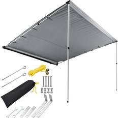 Yescom 7.6x8.5Ft Car Side Awning Rooftop Pull Out Tent Shelter Sun Shade SUV Outdoor Camping Travel Grey