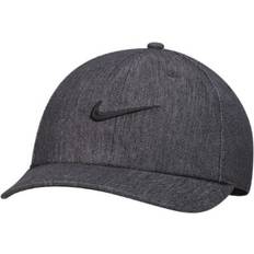 Denim Accessories Nike Men's Skateboard Heathered Black Faux Denim Snapback Hat