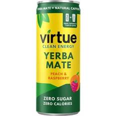 Framboos Sport- en Energiedranken Virtue Clean Energy Yerba Mate Peach & Raspberry 250 ml