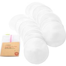 Nursing Pads Keababies 14-Pack Organic Bamboo Nursing Pads Reusable Breast Pads for Breastfeeding, Nipple Pads, Washable Nursing Pad, Breastfeeding Pads for Leaking, Breast Milk Pads, Bra Pads Soft White Lite, Large