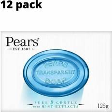 Pears 12x blue pure & gentle germs shield soap with extracts -vegan- 125g