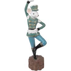 Weihnachtsschmuck Clayre & Eef 6pr3961 Deko Maus Blau 8x7x26 cm 8 cm Weihnachtsschmuck