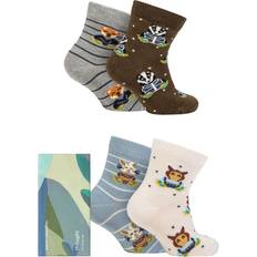 Dinosaurs Socks Thought Babies and Kids Pair Ash Organic Cotton Animal Gift Boxed Socks Multi 12-24 Multi Coloured