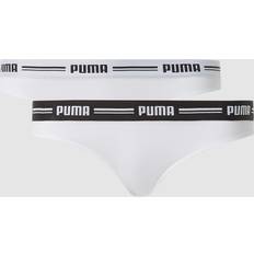 Puma Knickers Puma Striped Logo Mid-Rise Strings - White